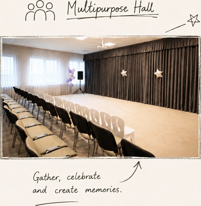 Multipurpose Hall — gather, celebrate and create memories
