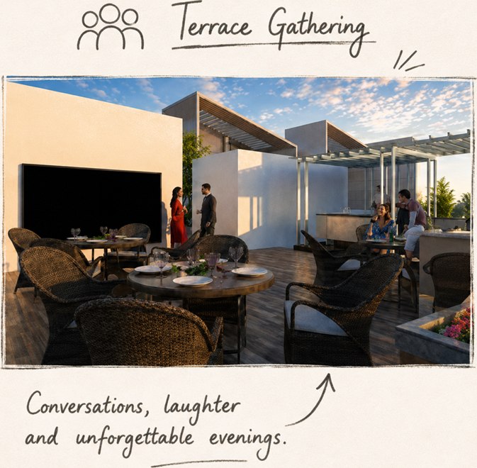 Terrace Gathering — conversations, laughter and unforgettable evenings