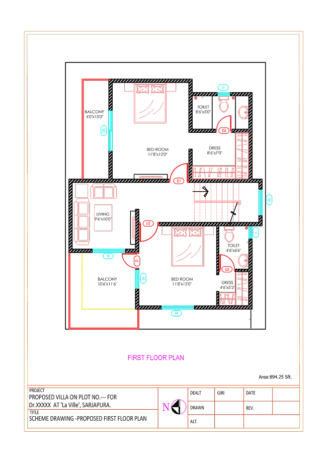 Type-A First Floor Plan