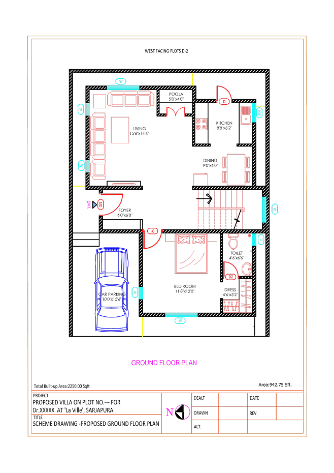 Type-A Ground Floor Plan