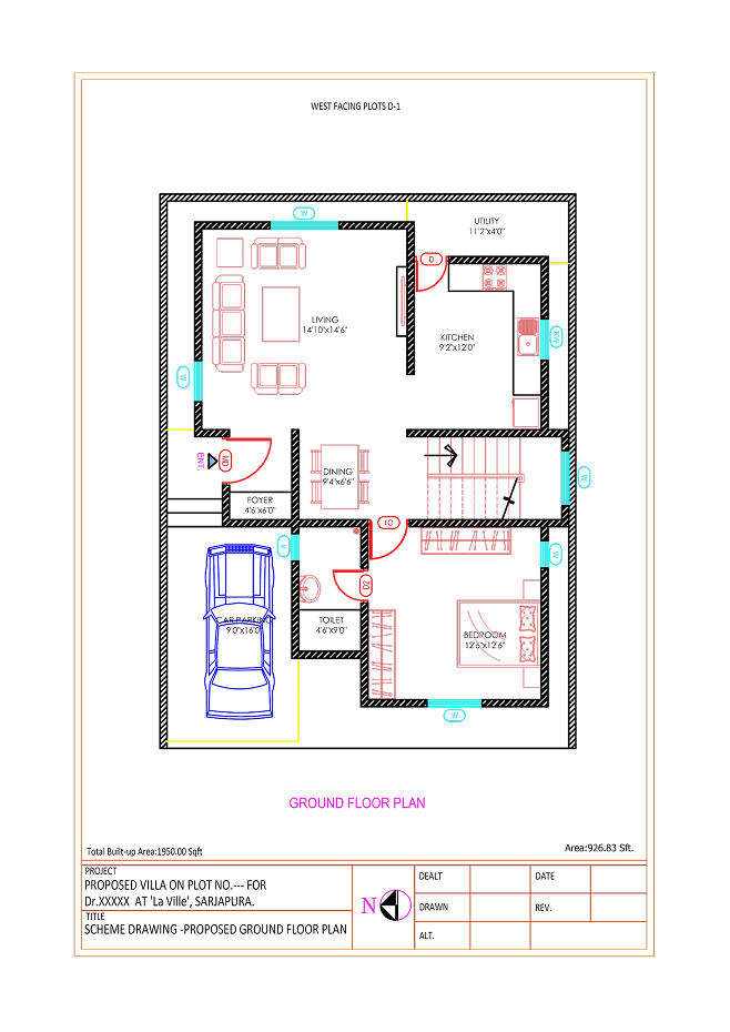Type-B Ground Floor Plan